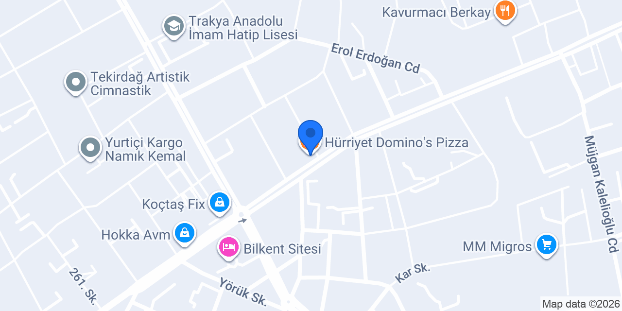 Hürriyet Domino's Pizza konumu