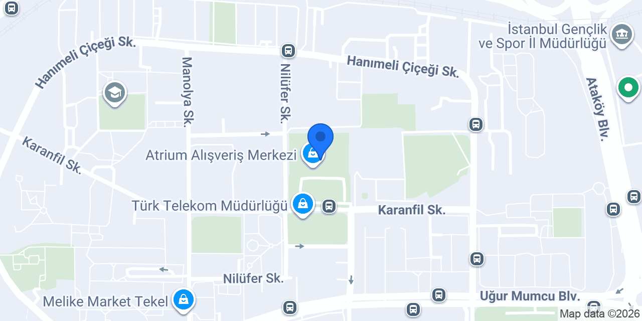 TEB Atrium Şubesi konumu