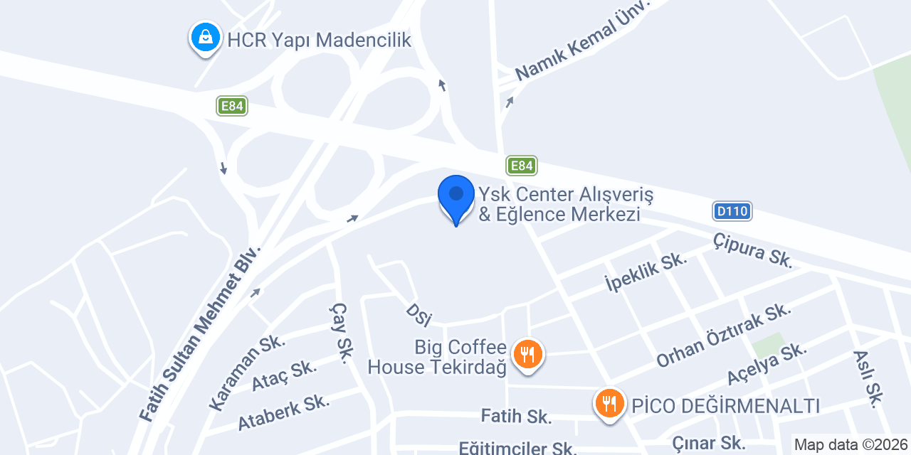 ebebek Tekirdağ Ysk Center AVM konumu