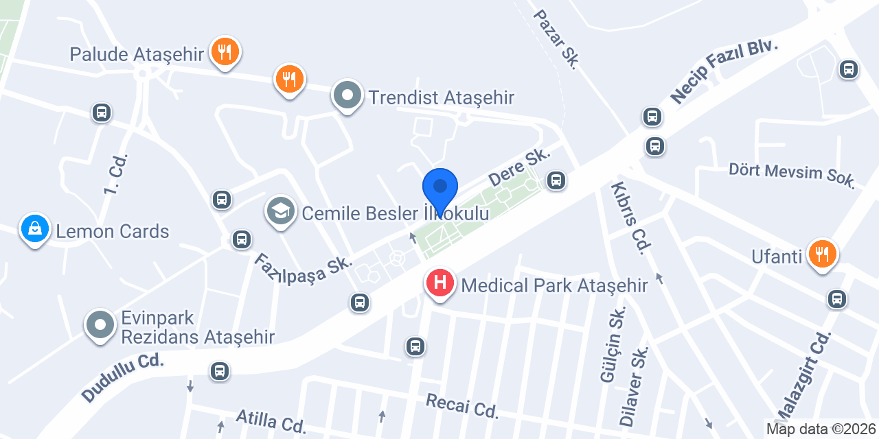 Atom Cafe Ataşehir şubesi konumu