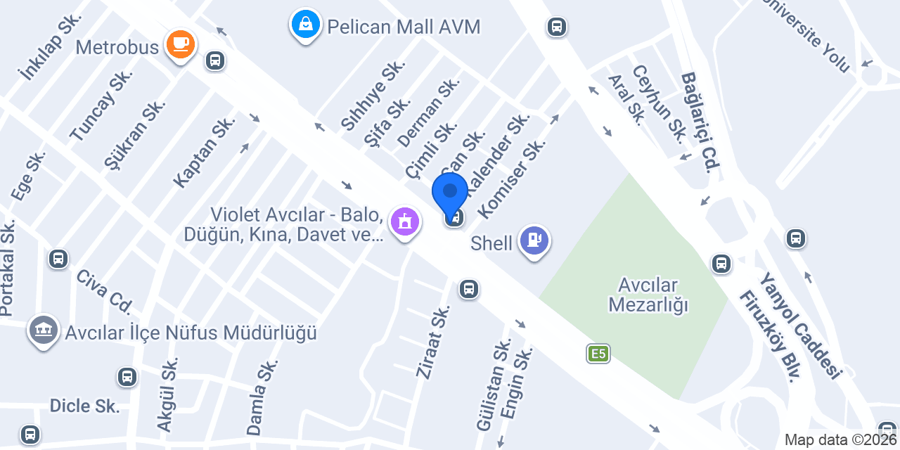 Avcılar Demirdöküm Servis konumu