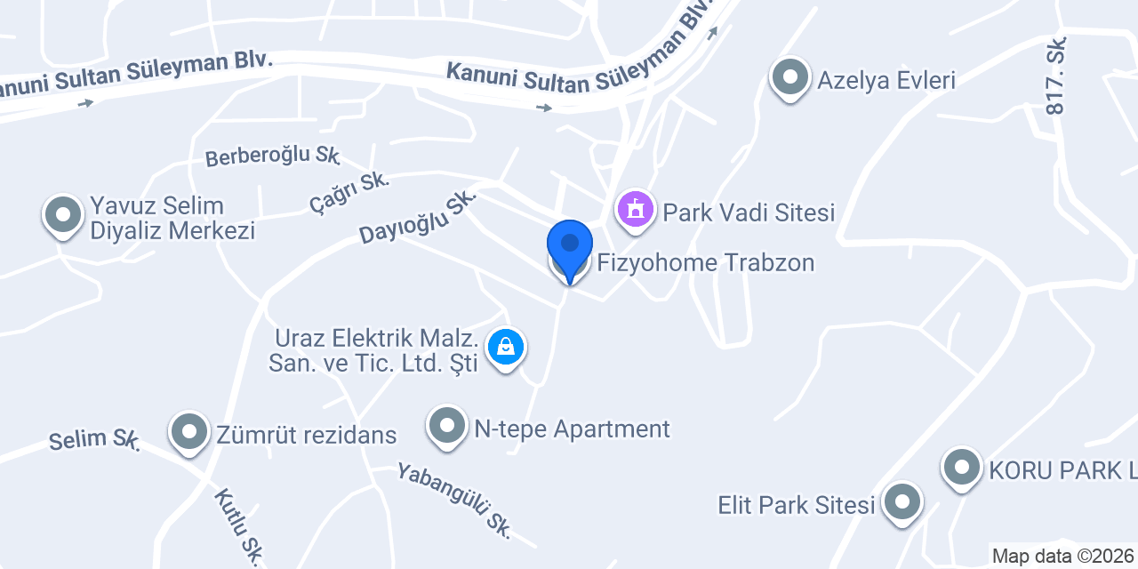 Fizyohome Trabzon konumu