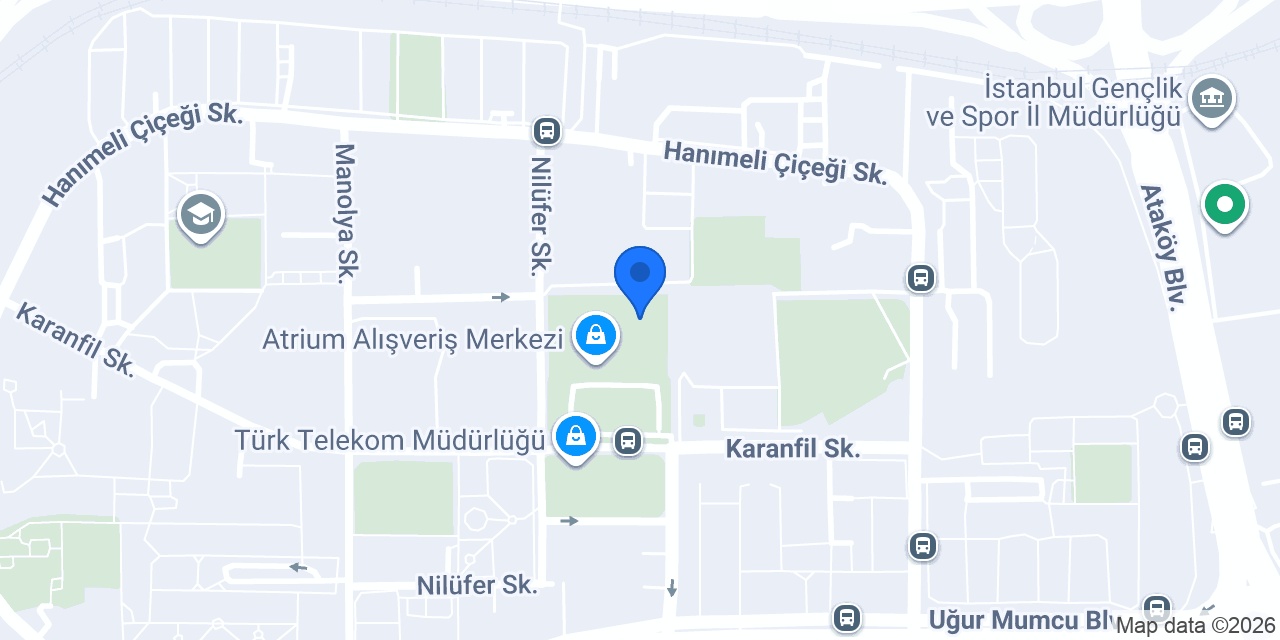 Garanti BBVA Atrium Şubesi konumu