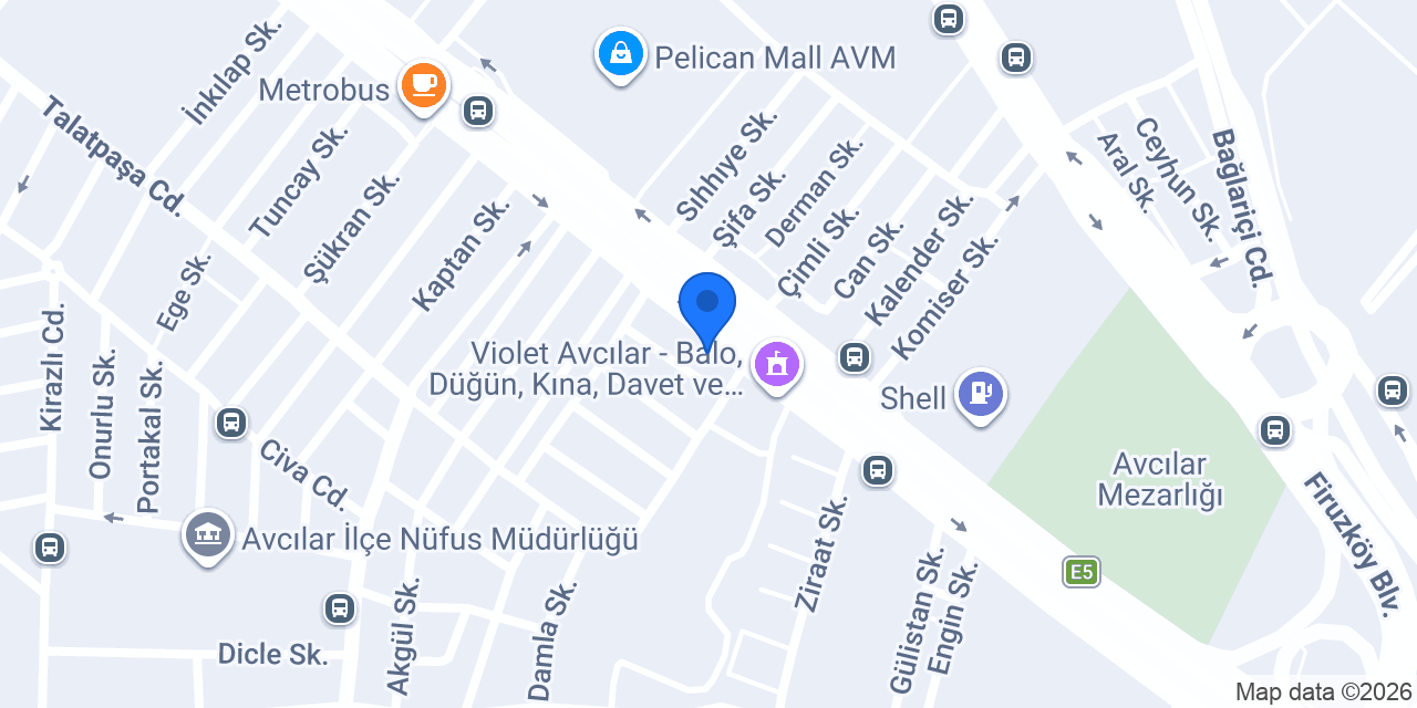 Şekerbank Avcılar Şubesi konumu