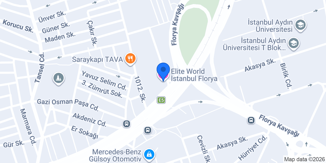 Elite World İstanbul Florya konumu
