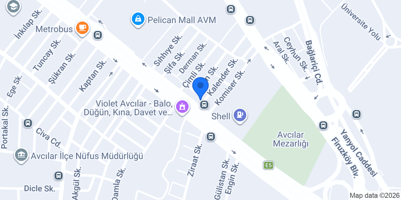 FISTIKÇIOĞLU AVCILAR ŞUBESİ konumu