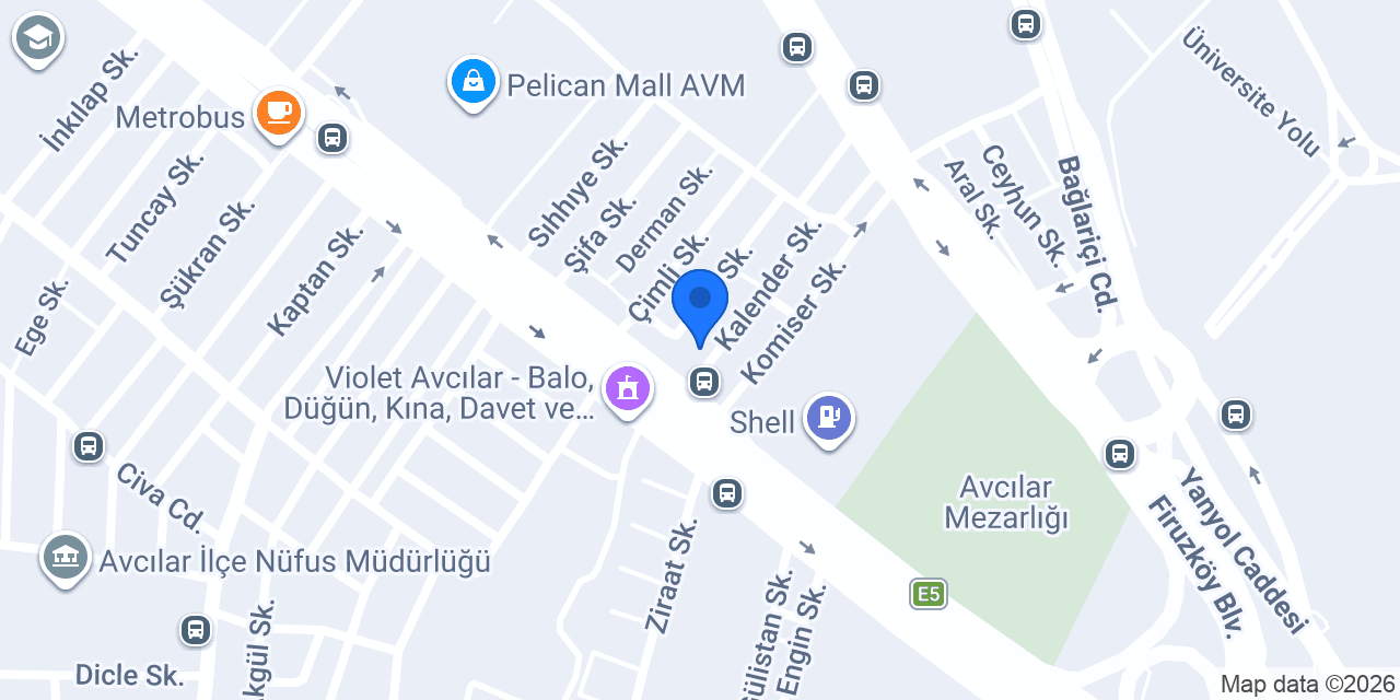 Avcılar Otel konumu
