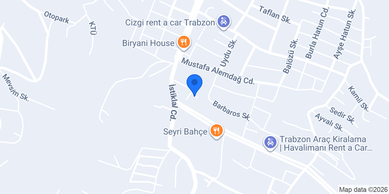 Misal Hotel Trabzon konumu