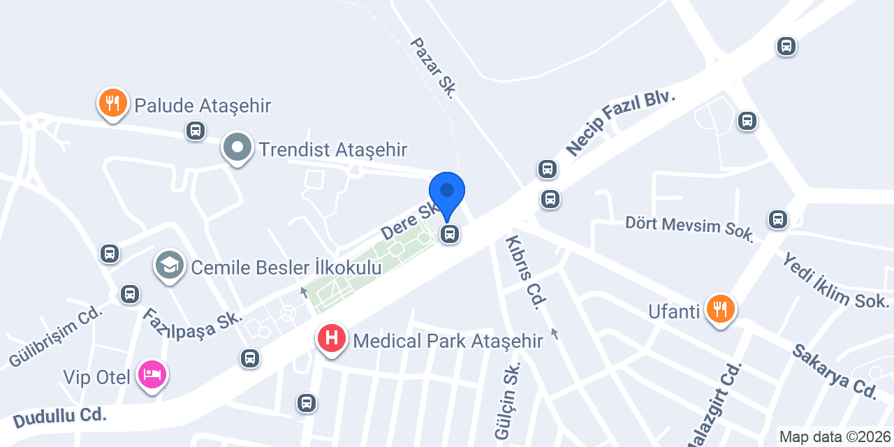 İSPARK Ataşehir Çınar Taksi Otoparkı konumu