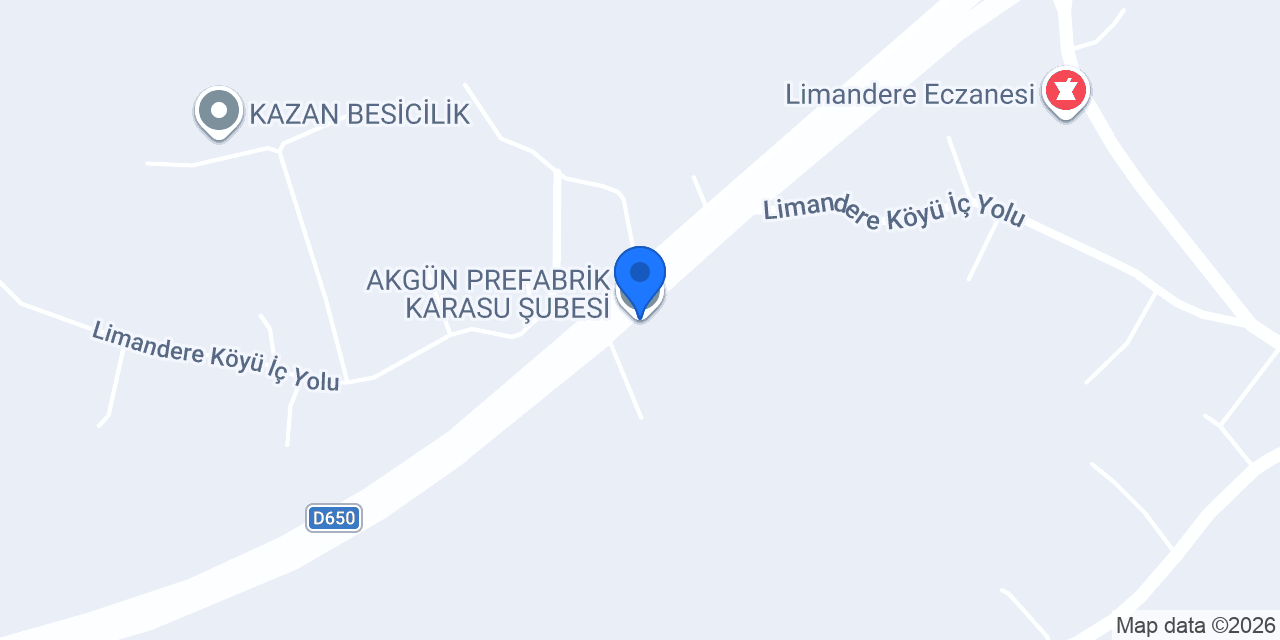 AKGÜN PREFABRİK KARASU ŞUBESİ konumu