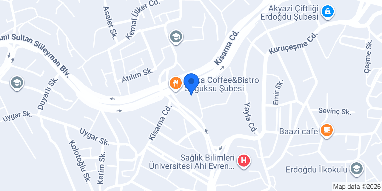 Çamlık Kafe konumu