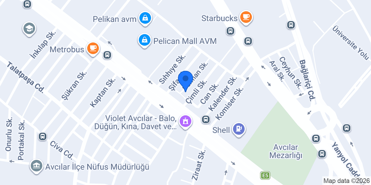Avcılar Babahan Kız Yurdu konumu