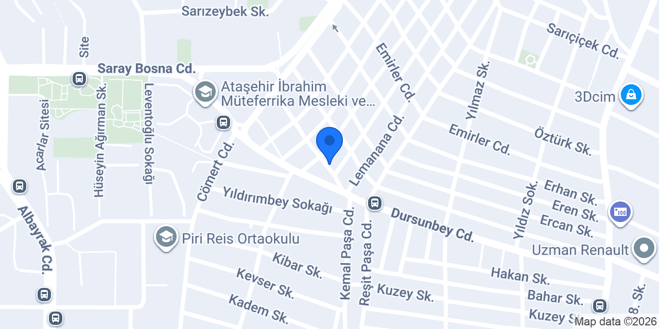 Corian Mutfak Tezgahları konumu