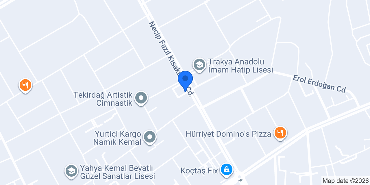 Tekirdağ Turkuaz Veteriner Kliniği konumu
