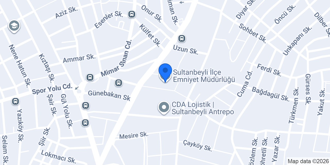 Sultanbeyli İlçe Emniyet Müdürlüğü konumu