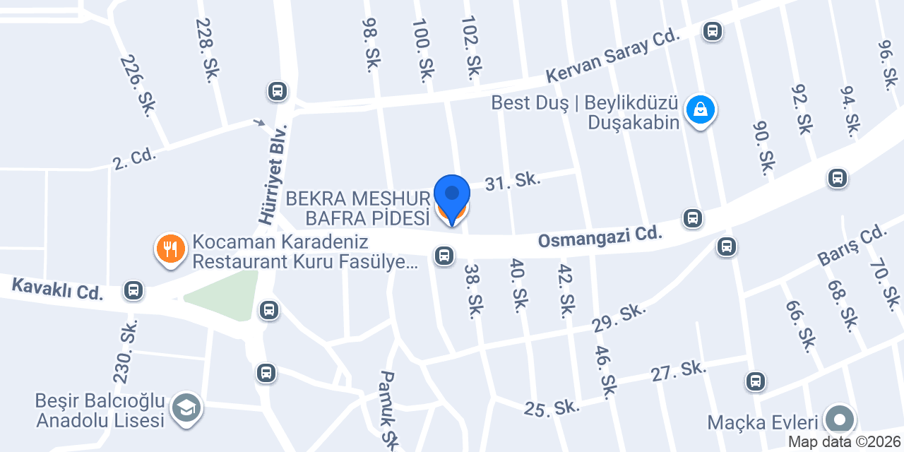 BEKRA MEŞHUR BAFRA PİDESİ konumu