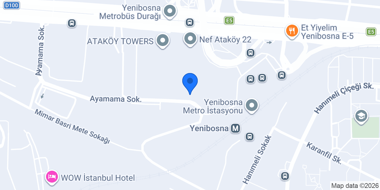 Pizza V Ataköy konumu