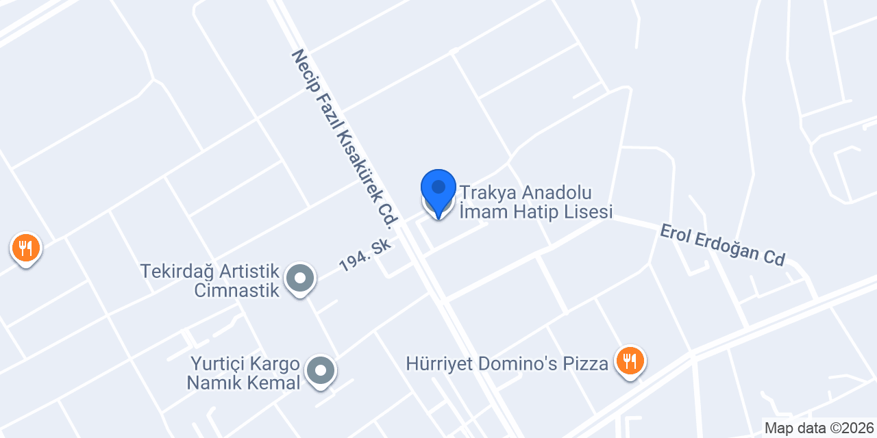 Trakya Anadolu İmam Hatip Lisesi konumu