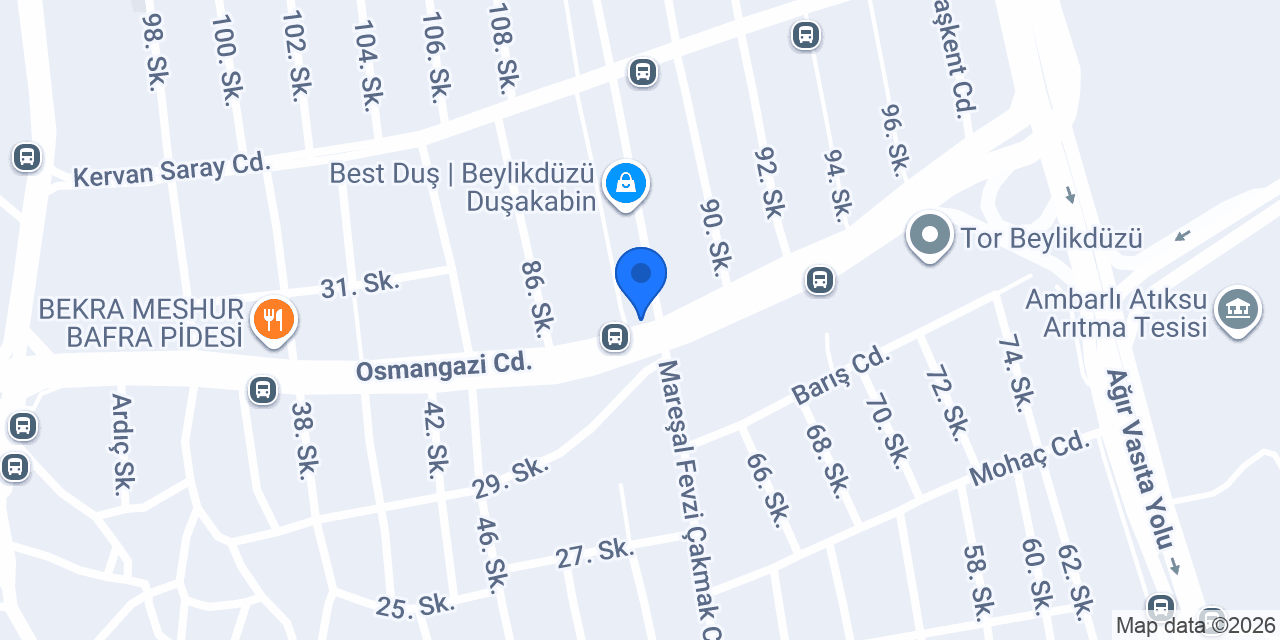 Gül Börek Cafe konumu