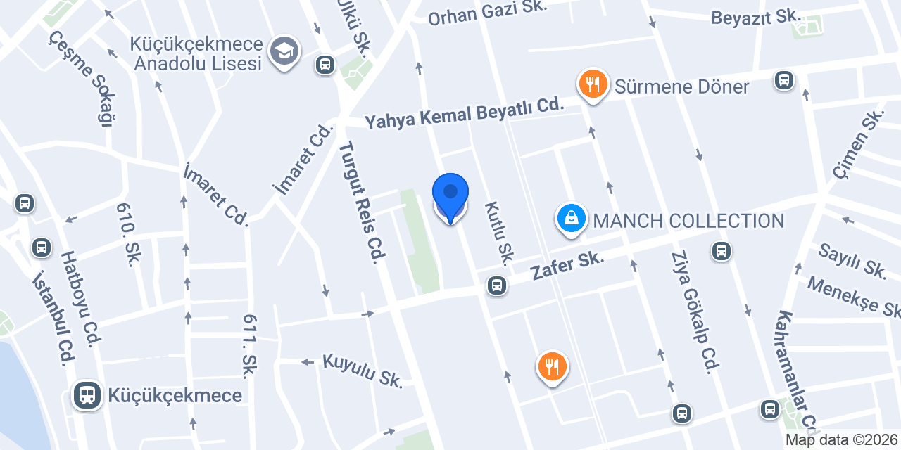 Halkbank Küçükçekmece Şubesi konumu