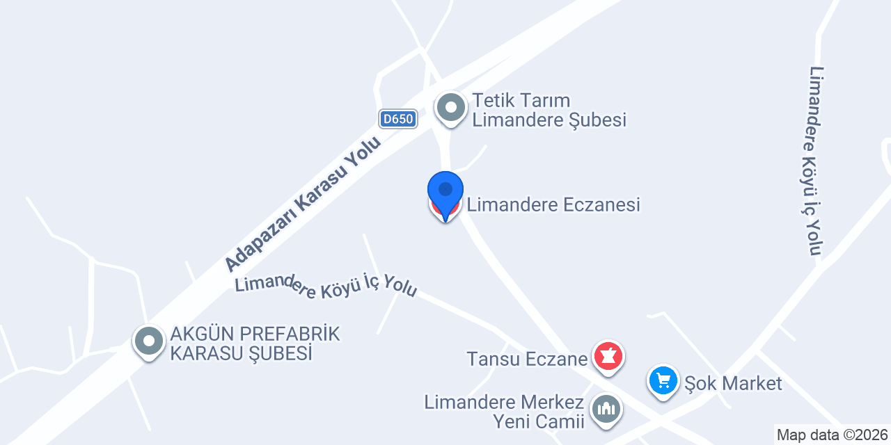 Limandere Eczanesi konumu