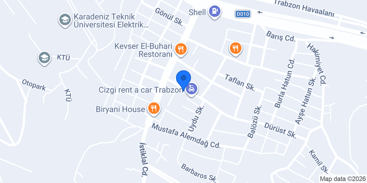 Emrah uzun turizm شركة سياحية في طرابزون konumu