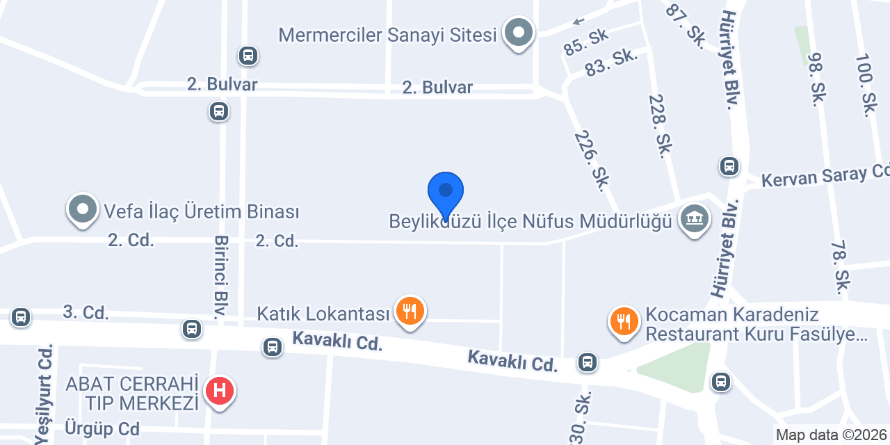 Surtaş Mermer konumu
