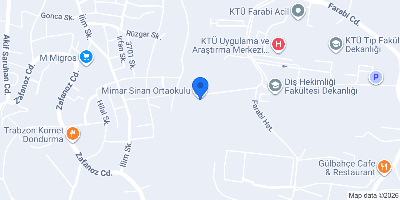 Mimar Sinan Ortaokulu konumu