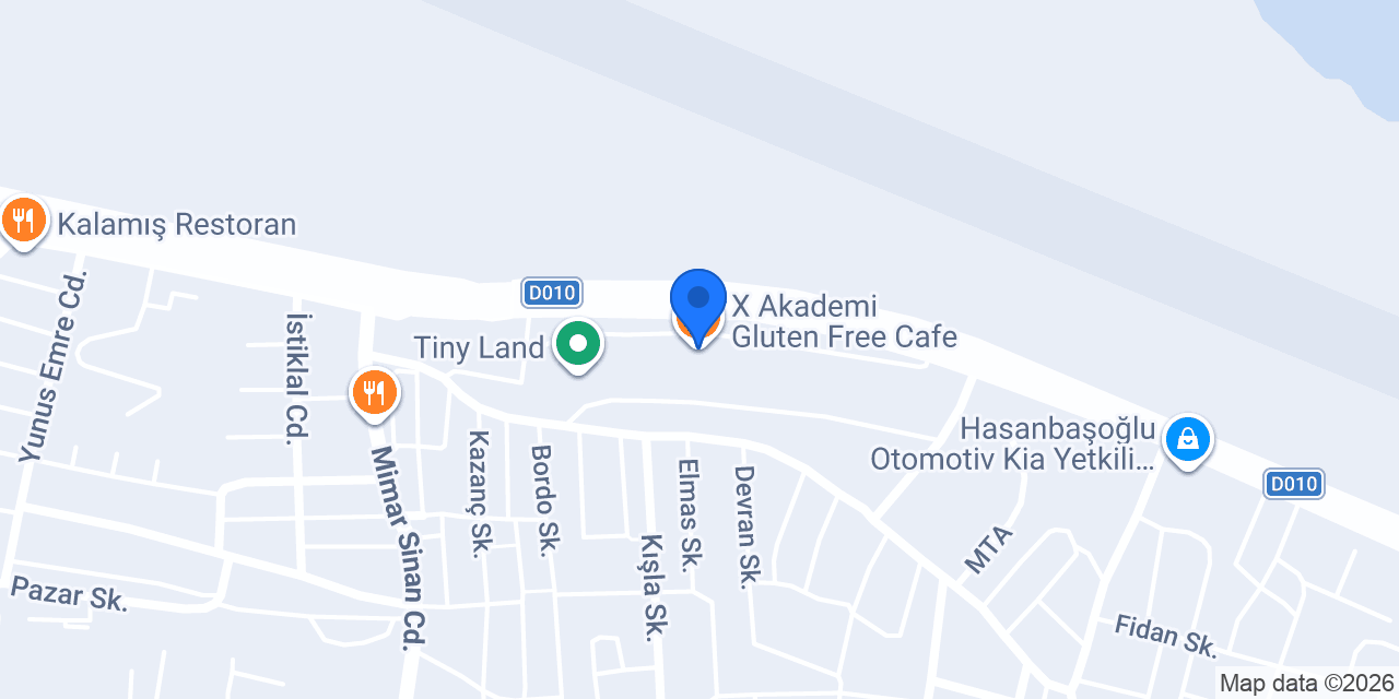 X Akademi Gluten Free Cafe konumu