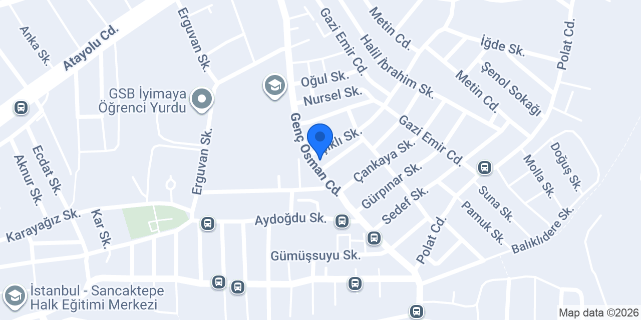 SANCAKTEPE BİLGİYOLU KİTABEVİ konumu