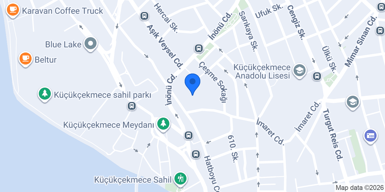 Küçükçekmece Hamamı konumu