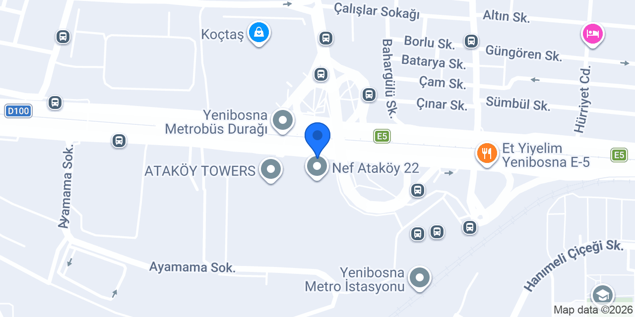 Levent Börek Ataköy konumu