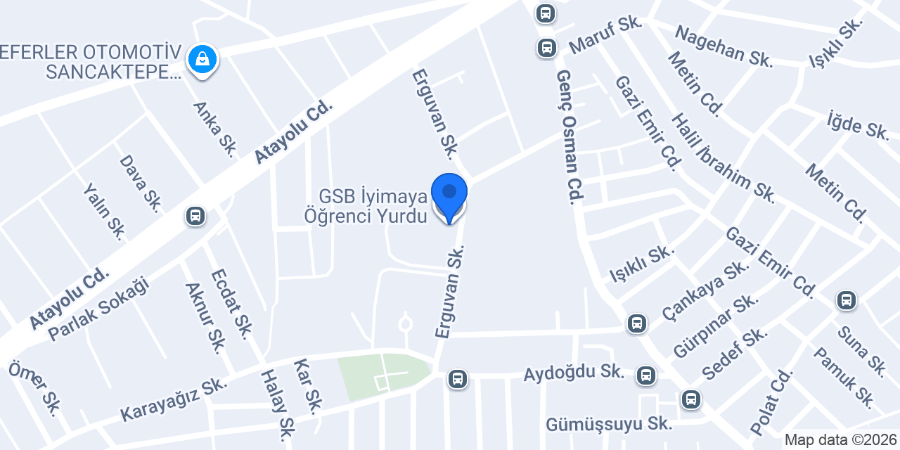 GSB İyimaya Öğrenci Yurdu konumu