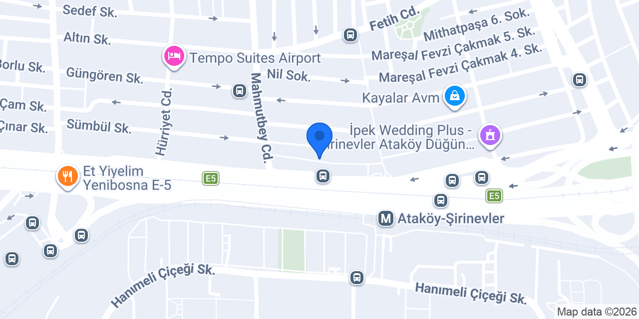 TEB Şirinevler Şubesi konumu