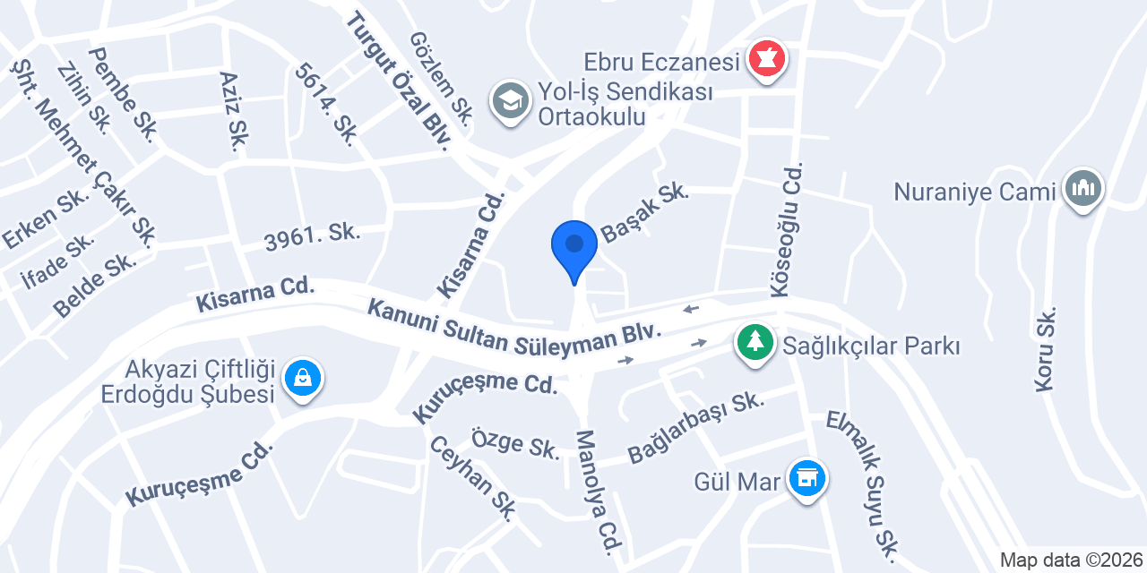 Yıldız Tesisat konumu