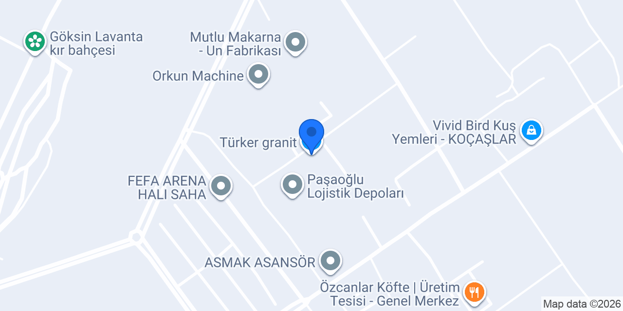 Türker granit konumu