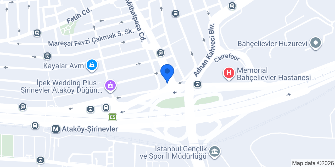 Carvocal Bahçelievler konumu