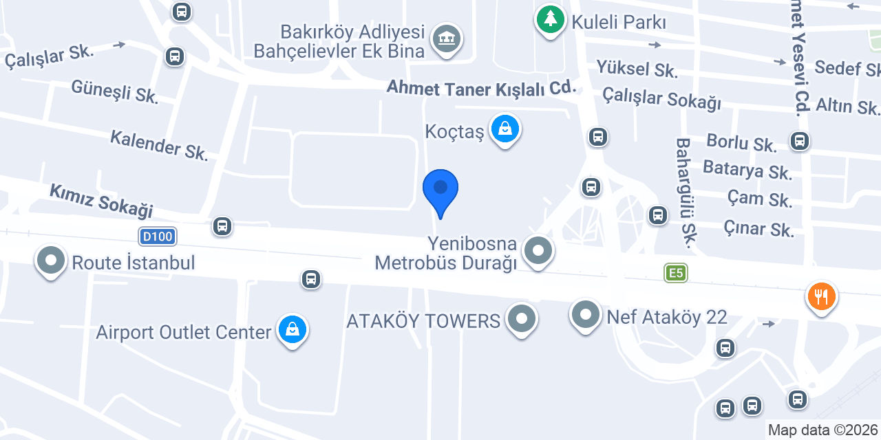 Avis Yenibosna konumu