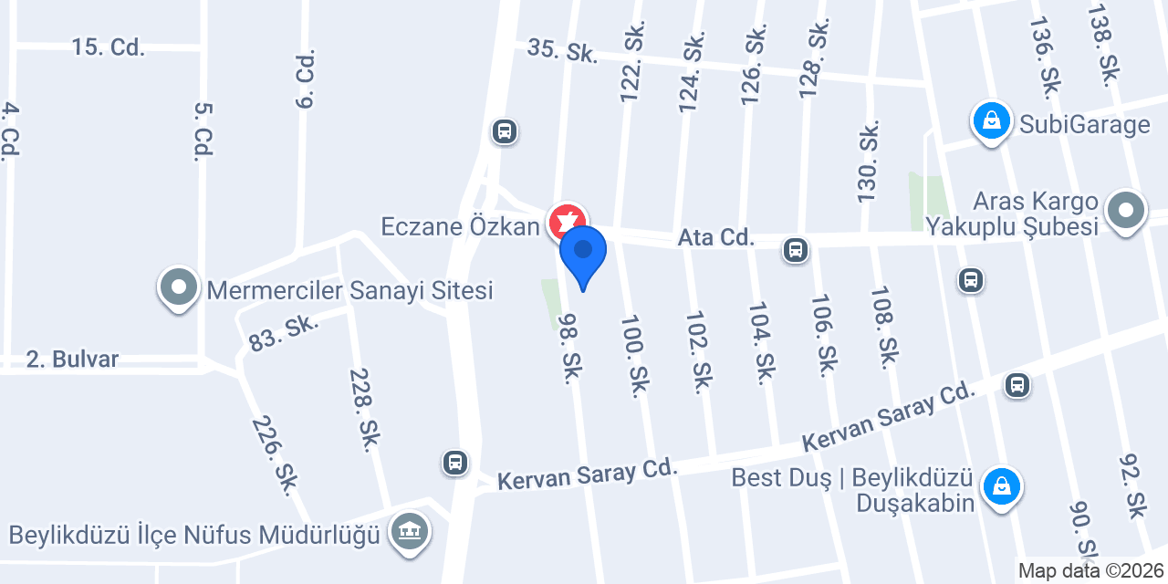 Dadaş terzi konumu