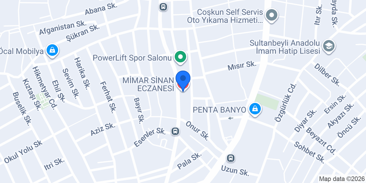 MİMAR SİNAN ECZANESİ konumu