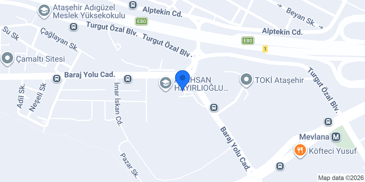 Akşemsettin Anaokulu konumu