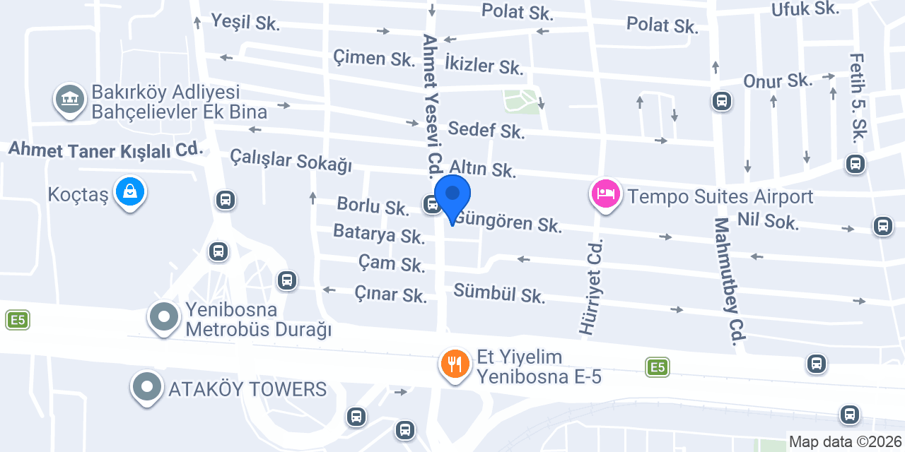 Yüce tesisat teknik servis konumu