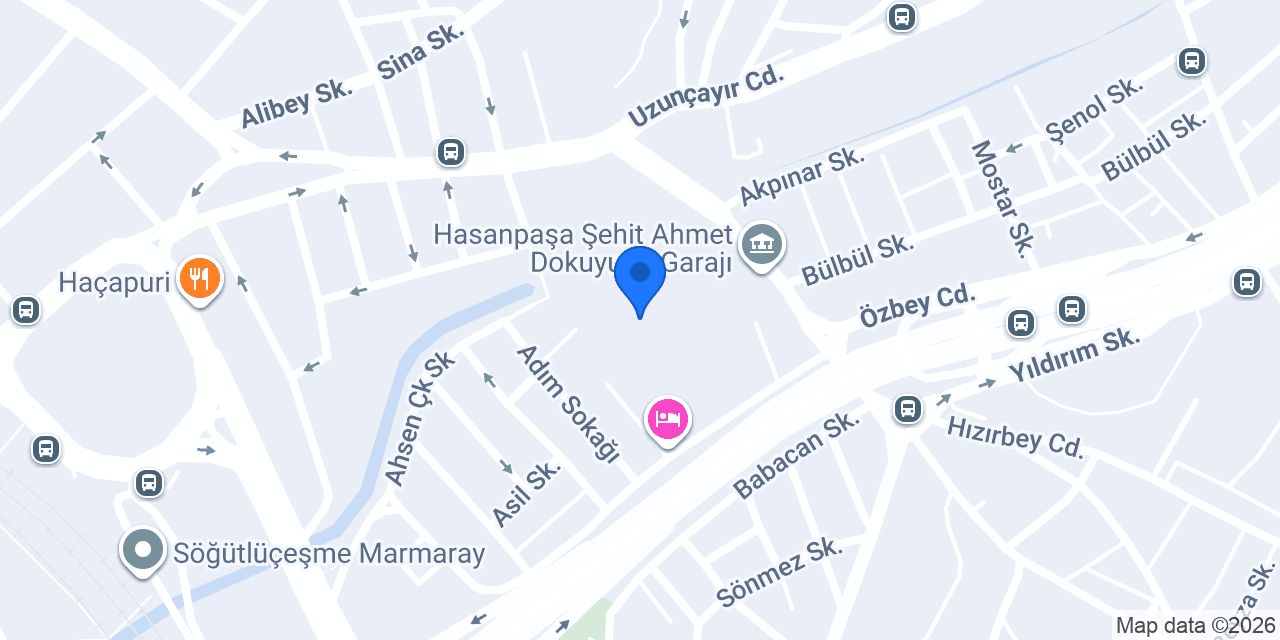 Hasanpaşa Garajı konumu