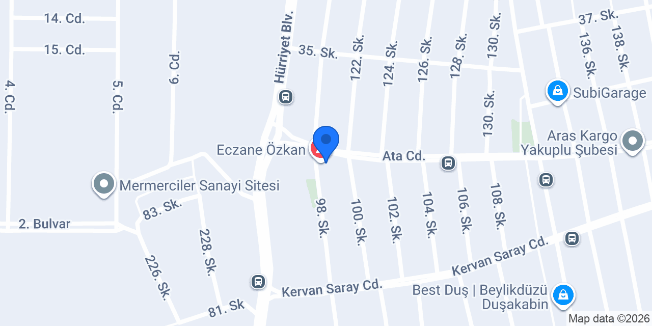Eczane Özkan konumu