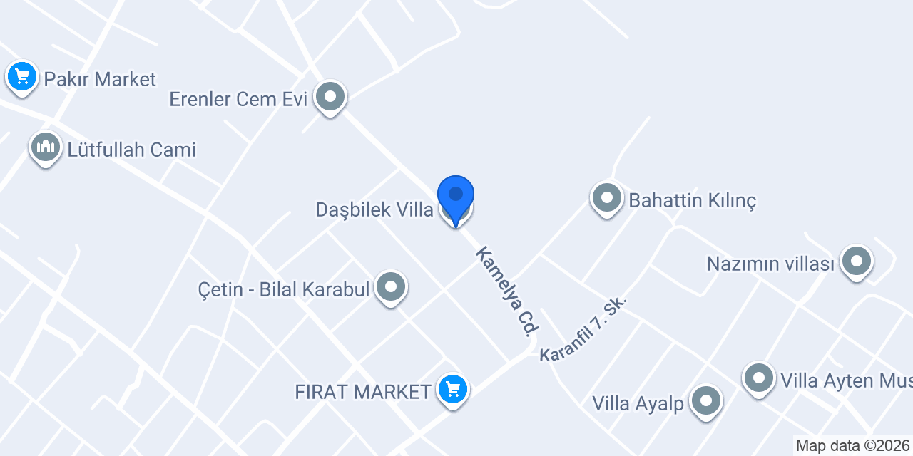 Daşbilek Villa konumu