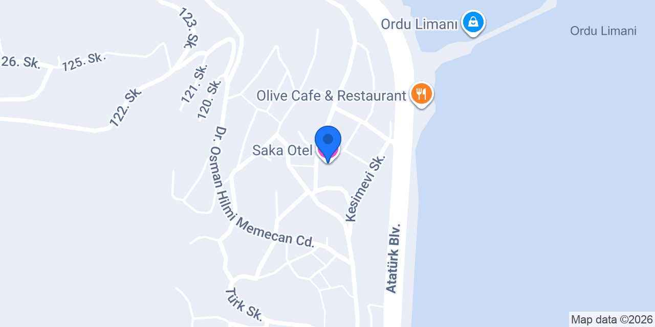 Saka Otel konumu