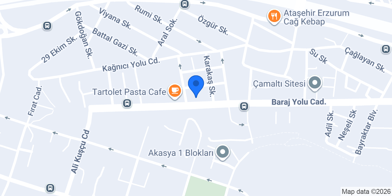 Damla Kebap konumu