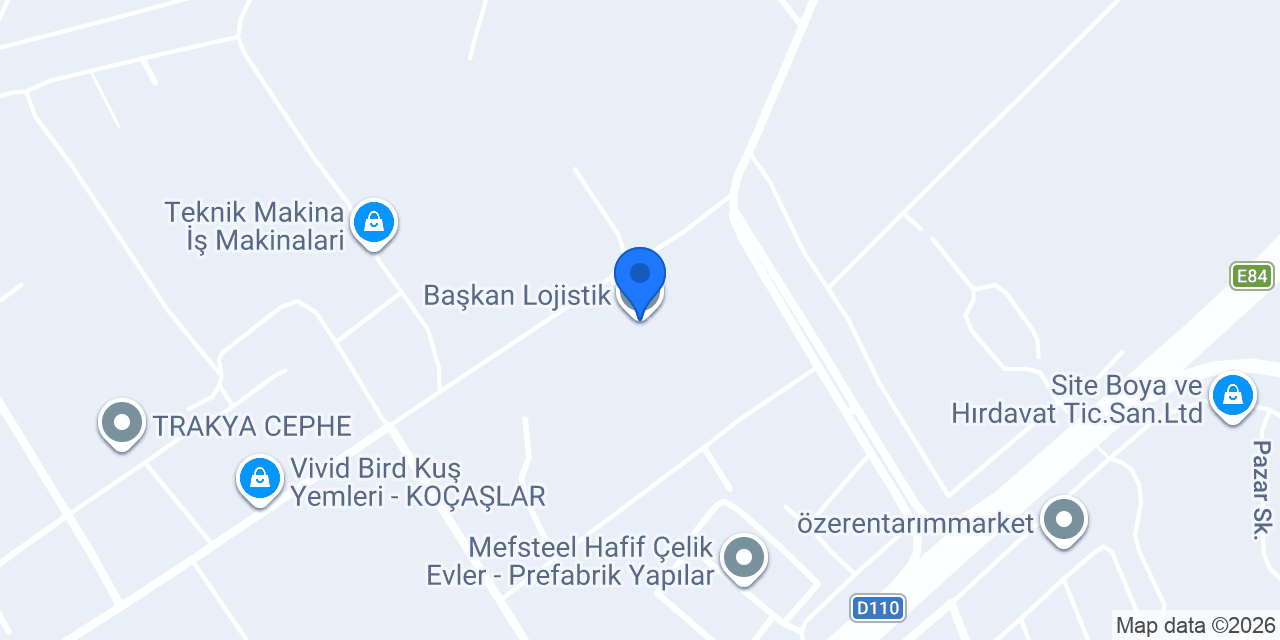 Başkan Lojistik konumu
