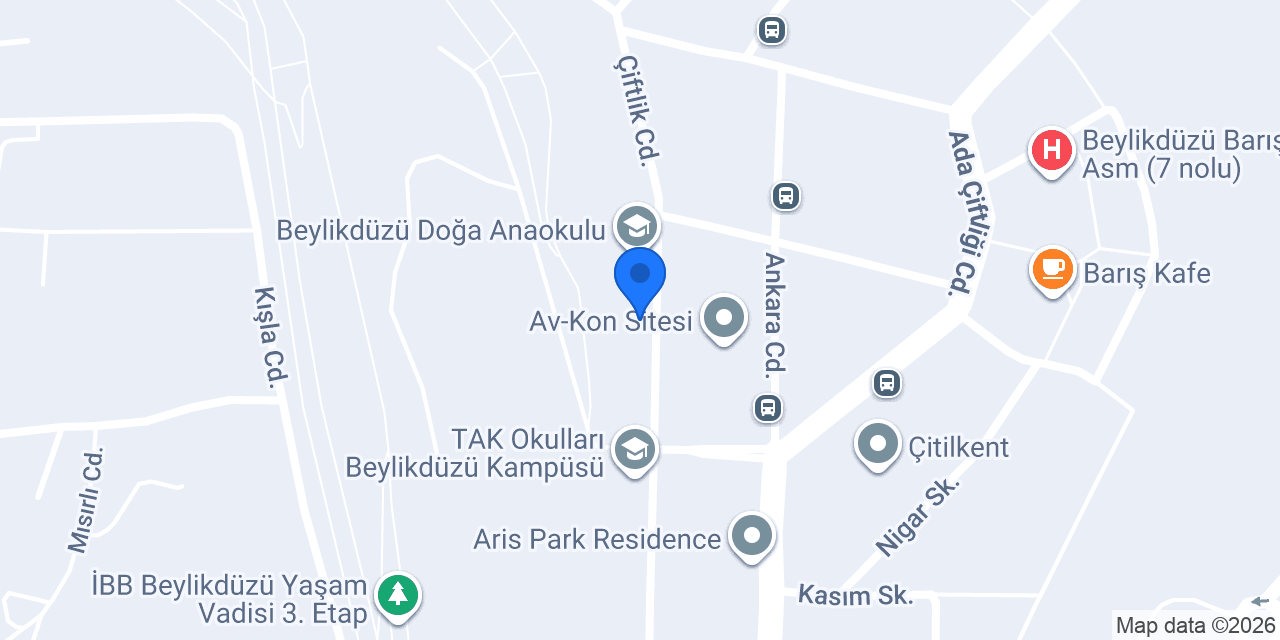 Tuğçem Anaokulu konumu