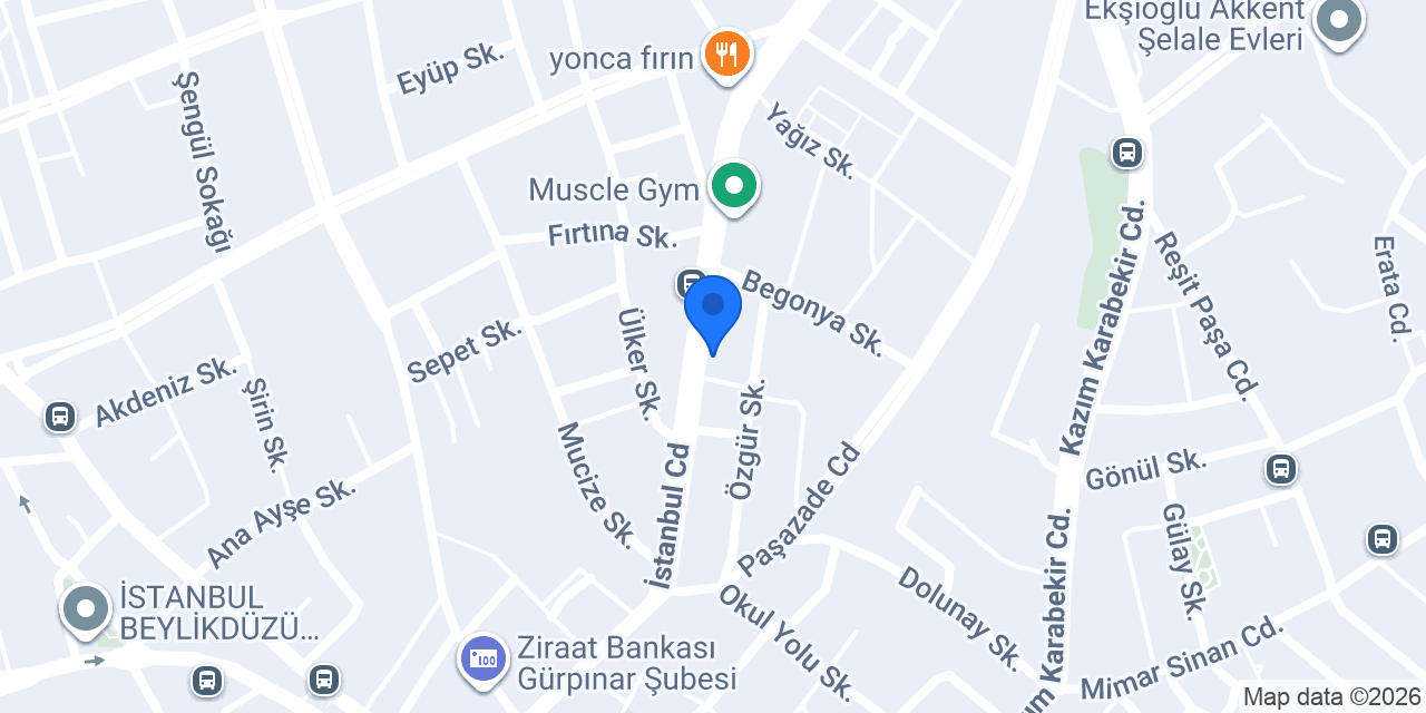 Beylikdüzü Duşakabin konumu